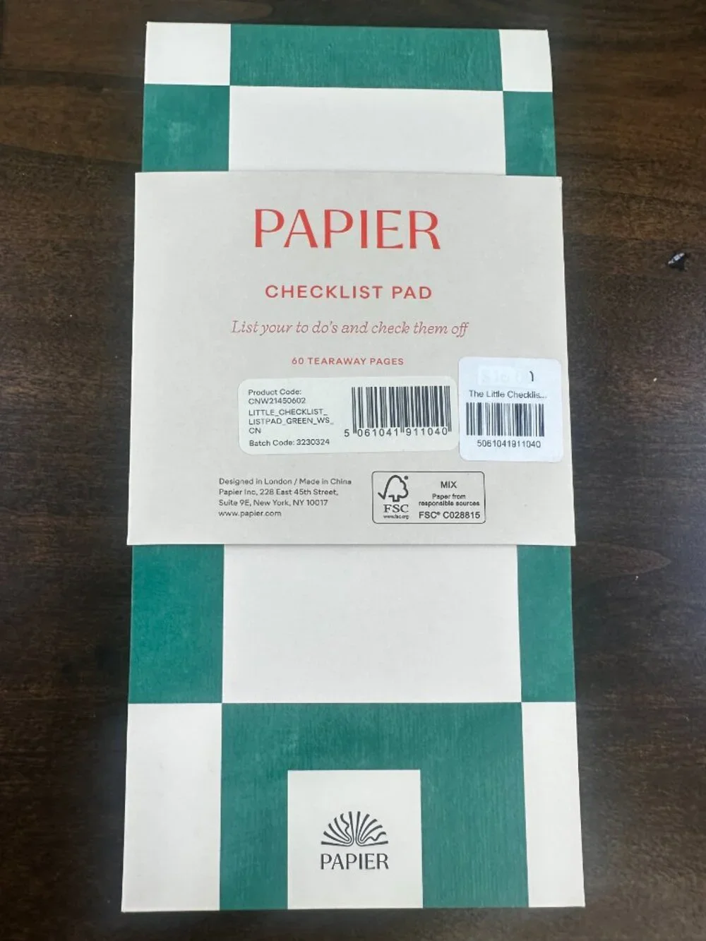 Papier The Little Checklist Daily Productivity List Pad from Anthropology